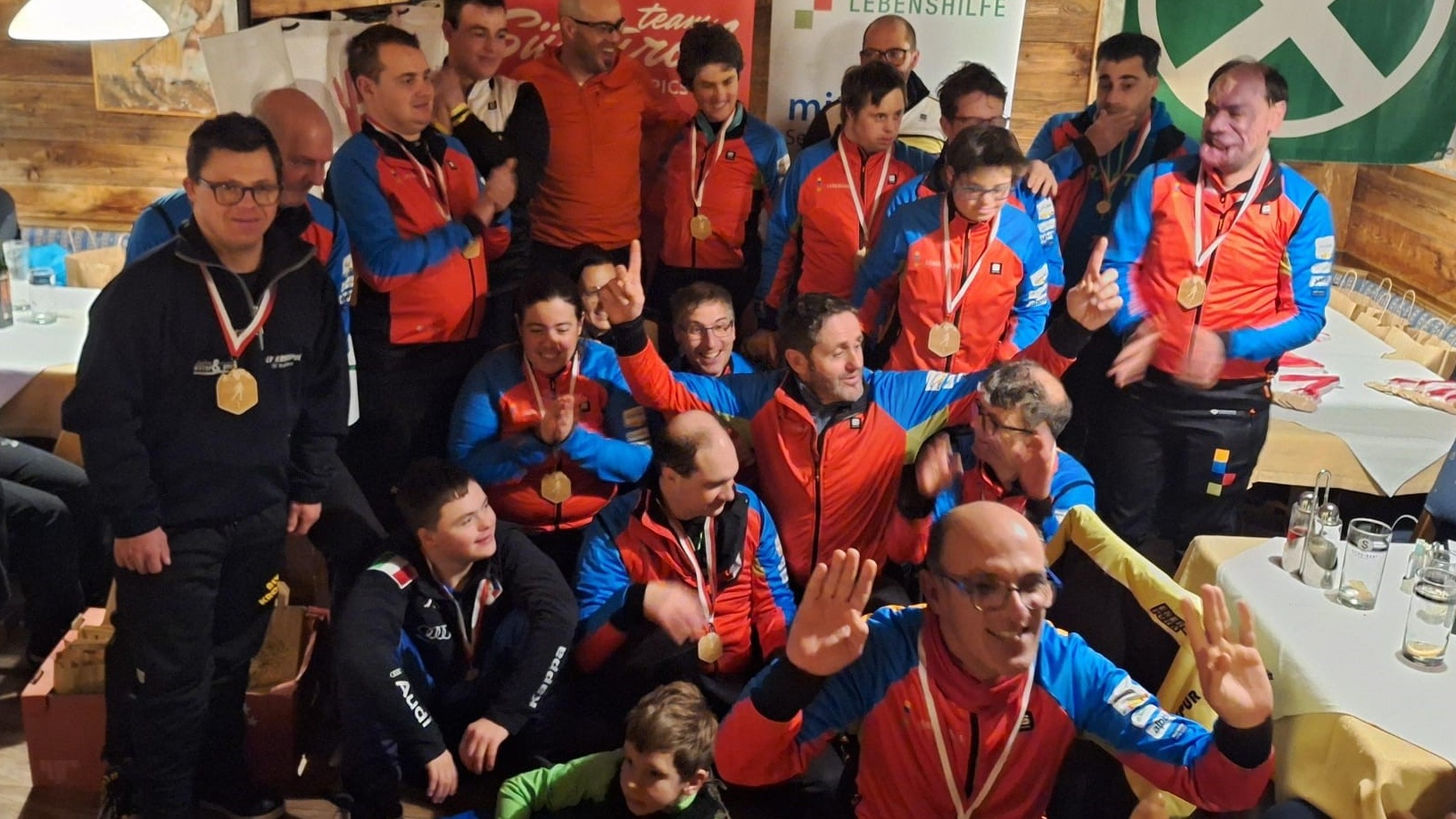 Siegerehrung in der Pizzeria