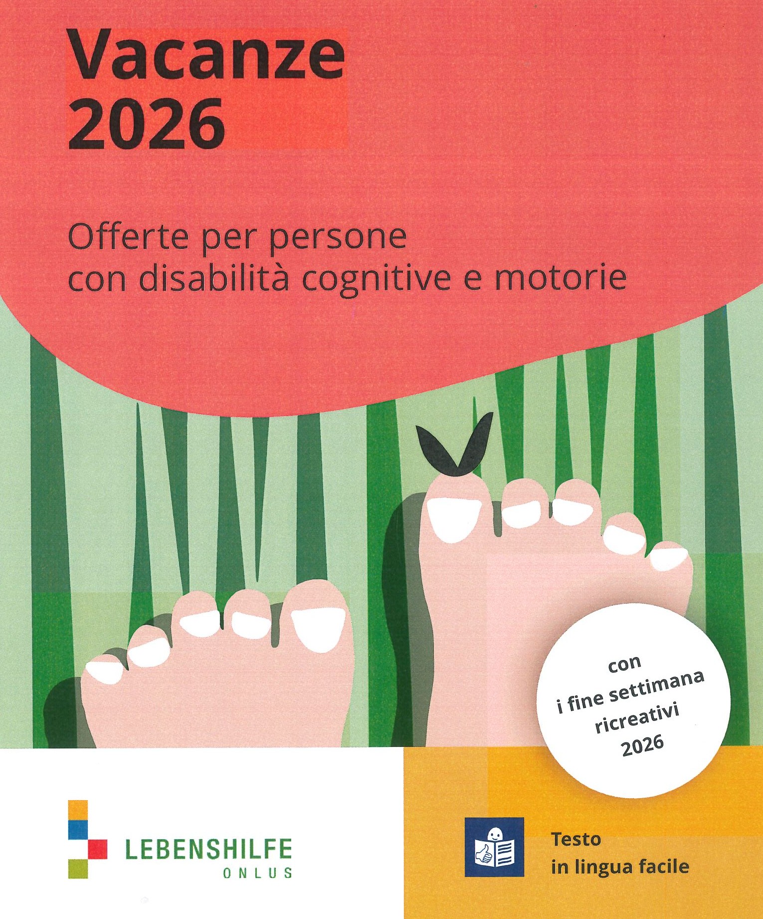 Copertina dell'opuscolo "Vacanze 2026"