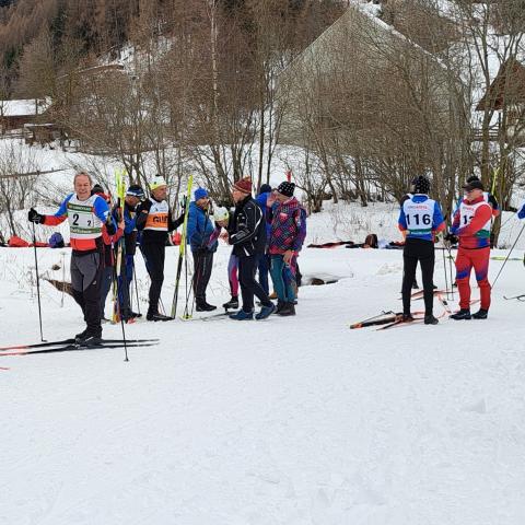 Langläufer in der Startzone