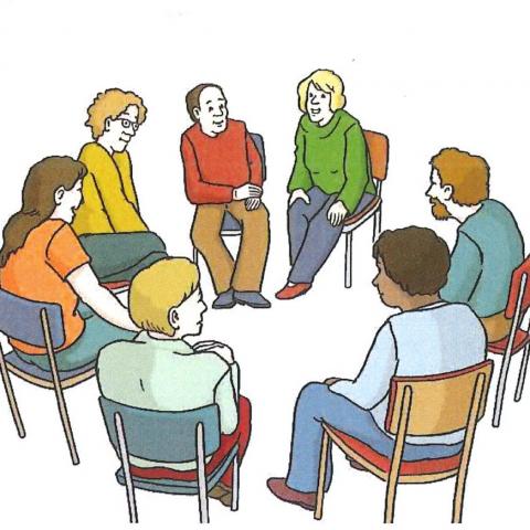 Zeichnung von einer Gruppe