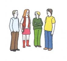 Disegno di un gruppo di persone