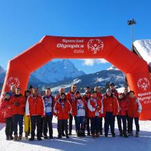 Il gruppo degli atleti Special Olympics della Lebenshilfe a Sappada.
